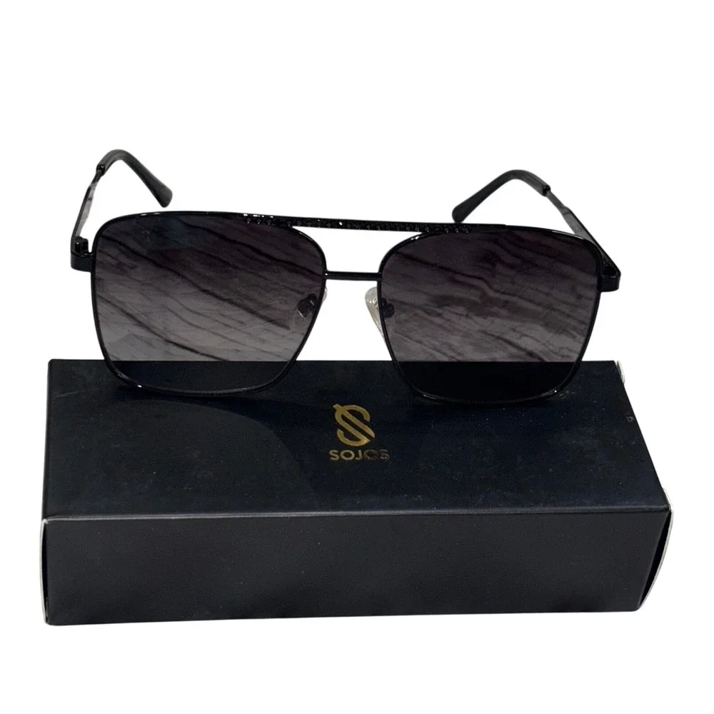 SOJOS Retro Oversized Square Polarized Sunglasses for‎ Women Men Vintage Shades